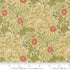 Morris Muse Seaweed Parchment quilting cotton by Barbara Brackman for Moda Fabrics featuring flowing seaweed vines, delicate coral flowers, and intricate botanical scrollwork on a soft parchment background.