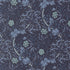 Morris Muse Seaweed Twilight quilting cotton by Barbara Brackman for Moda Fabrics featuring flowing seaweed vines, delicate blue flowers, and intricate botanical scrollwork on a rich twilight blue background.