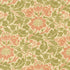 Morris Muse Flowering Scroll Parchment quilting cotton by Barbara Brackman for Moda Fabrics featuring sage green leafy scrolls, soft coral flowers, and elegant botanical vines on a parchment background.
