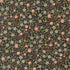 Morris Muse Clover Ebony quilting cotton by Barbara Brackman for Moda Fabrics featuring delicate blush clover blossoms, tiny white flowers, and trailing botanical vines on a rich ebony background.