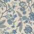 Sacre Bleu Parterre Pearl French Blue fabric by French General – Moda cotton with elegant floral medallions.
