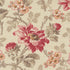 Vintage floral quilting cotton fabric with romantic red flowers on pearl background by French General for Moda Fabrics