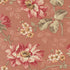 Vintage floral quilting cotton fabric with pink flowers and botanical vines on warm clay pink background by French General for Moda Fabrics