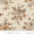 Neutral vintage floral quilting cotton fabric with taupe and cream botanical bouquets by French General for Moda Fabrics