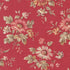 Vintage floral quilting cotton fabric with delicate pink floral bouquets on rich rouge red background by French General for Moda Fabrics