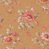 Vintage floral quilting cotton fabric with delicate blush floral bouquets on warm tea gold background by French General for Moda Fabrics