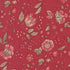 Vintage floral quilting cotton fabric with delicate pink and cream flowers on rouge red background by French General for Moda Fabrics
