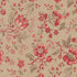 Vintage floral quilting cotton fabric with delicate red botanical flowers on neutral roche background by French General for Moda Fabrics