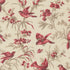 Vintage bird and floral quilting cotton fabric with red birds and delicate botanical branches on pearl background by French General for Moda Fabrics