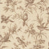 Neutral vintage bird and floral quilting cotton fabric with taupe botanical motifs on pearl roche background by French General for Moda Fabrics
