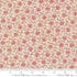 Delicate coral floral vine quilting cotton fabric on pearl cream background by French General for Moda Fabrics