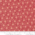 Cream floral vine quilting cotton fabric on rouge red background by French General for Moda Fabrics