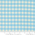 Animal Park Fun Checks Sky fabric by Stacy Iest Hsu for Moda Fabrics featuring a classic sky blue and cream gingham-style check on premium quilting cotton.