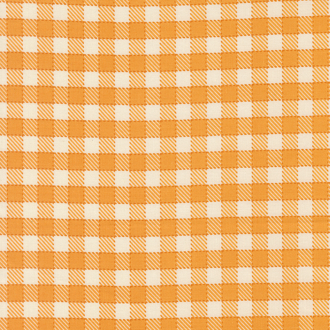 Animal Park Fun Checks Canary fabric by Stacy Iest Hsu for Moda Fabrics featuring a classic canary yellow and cream gingham-style check on premium quilting cotton.