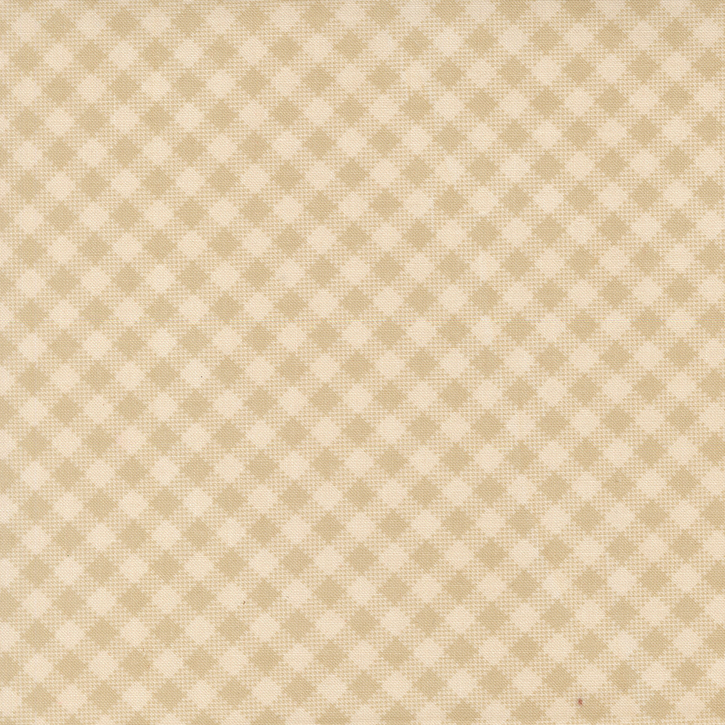 Cloud Natural beige and cream checked quilting cotton from My Secret Garden by Stacy Iest Hsu for Moda Fabrics.