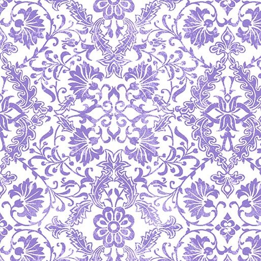 Lavender Fields - Veronica Damask Light Purple Yardage