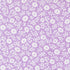 Close-up of 30s Playtime 2025 Perky Posies Lilac Fabric by Linzee McCray for Moda Fabrics, featuring white floral clusters on a soft lilac background.