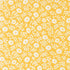 Close-up image of 30s Playtime 2025 - Perky Posies Sunshine Fabric by Linzee McCray for Moda Fabrics, featuring small white daisy-like flowers scattered across a bright yellow cotton background with a vintage 1930s reproduction style.