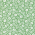 Close-up of 30s Playtime 2025 - Perky Posies Aloe Fabric by Linzee McCray for Moda Fabrics, featuring white floral silhouettes scattered across a soft aloe green cotton background in a vintage 1930s-inspired design.