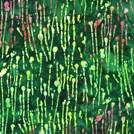 Blossom Batiks - Paint Drips - Meadow Batik Yardage