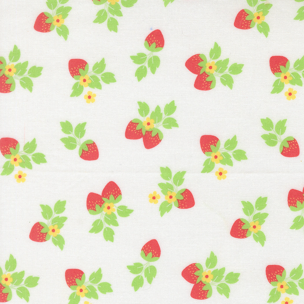 Fruit Salad Strawberries Off White quilting cotton by Corey Yoder for Moda Fabrics