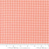 Sunbonnet Mini Gingham Coral cotton fabric by My Sew Quilty Life for Moda Fabrics showing coral and white checks.