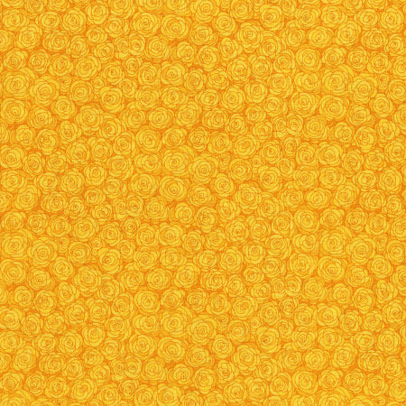 yellow rose swirl quilting fabric by Jamie Fingal for RJR Fabrics