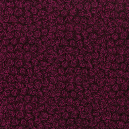 deep plum rose swirl quilting fabric by Jamie Fingal for RJR Fabrics