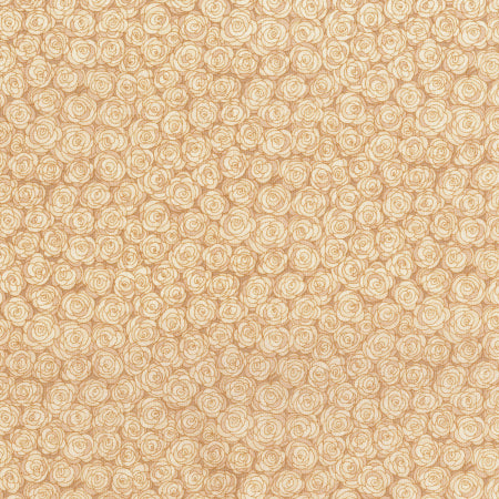 cream tonal rose floral quilting cotton fabric by Jamie Fingal for RJR Fabrics