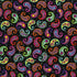 Llama Llama Bo Bama - Paisley Toss Black Yardage