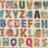 Alphabet collage quilting cotton fabric with vintage typography and paper ephemera by Cathe Holden for Moda Fabrics.