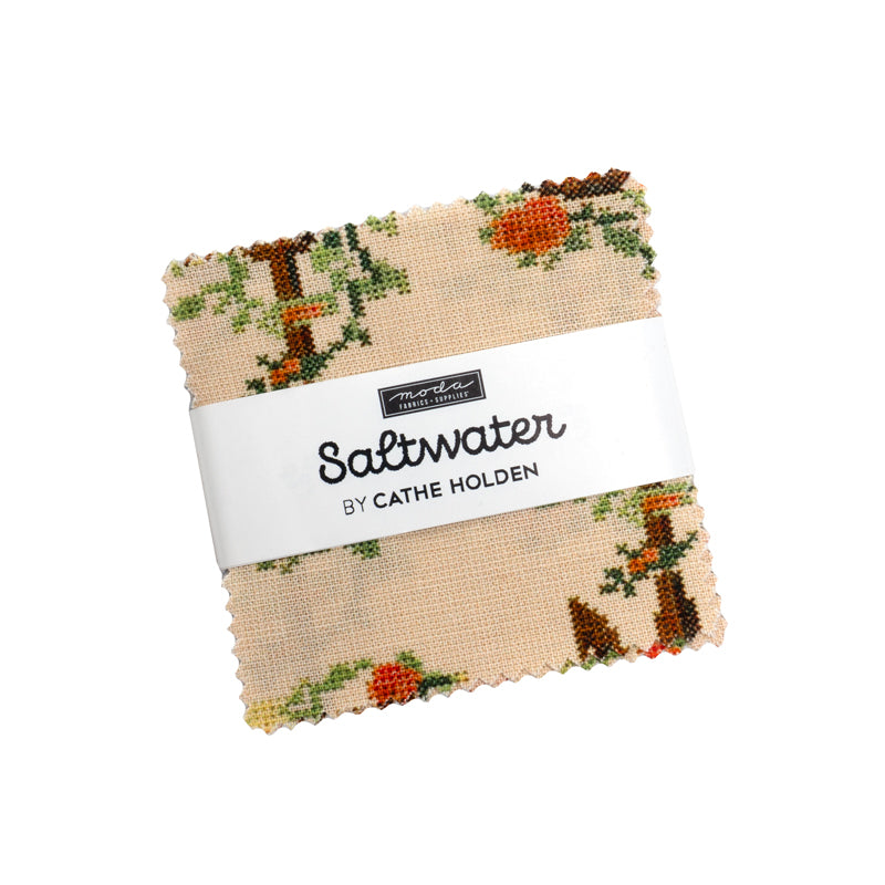 Saltwater mini charm pack Moda 2.5 inch nautical fabric squares