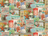 Saltwater All Aboard Patchwork quilting cotton by Cathe Holden for Moda Fabrics featuring vintage nautical postcards, anchors, sailing ships, seashells, starfish, coral, compasses, and coastal ephemera.