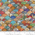 Saltwater Hidden Treasure quilting cotton by Cathe Holden for Moda Fabrics featuring a collage of vintage nautical buttons with ships, anchors, ocean scenes, postcards, and coastal imagery.