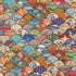 Saltwater Hidden Treasure quilting cotton by Cathe Holden for Moda Fabrics featuring a collage of vintage nautical buttons with ships, anchors, ocean scenes, postcards, and coastal imagery.