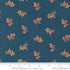 Sandalwood Rosalie Small Floral Indigo fabric by 3 Sisters for Moda Fabrics with tiny florals on a deep blue background