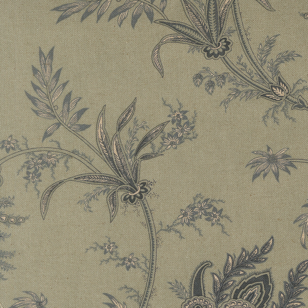 Breathtaking Blues Plume Mochi Linen Sky fabric by 3 Sisters for Moda Fabrics