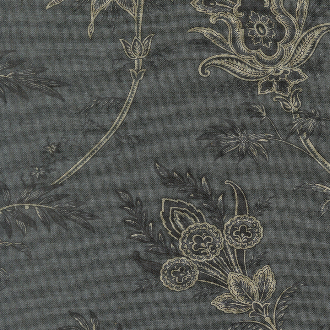 Breathtaking Blues Plume Mochi Linen Dusk fabric by 3 Sisters for Moda Fabrics