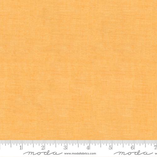 Golden yellow Moda Crossweave cotton fabric with textured woven appearance