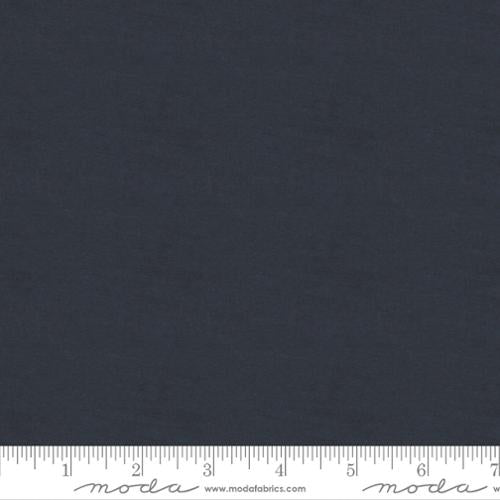 Deep navy Moda Crossweave cotton fabric with textured woven appearance