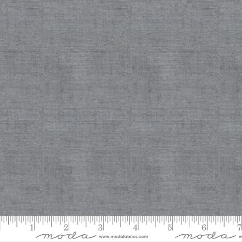 Cement gray Moda Crossweave cotton fabric with subtle textured weave