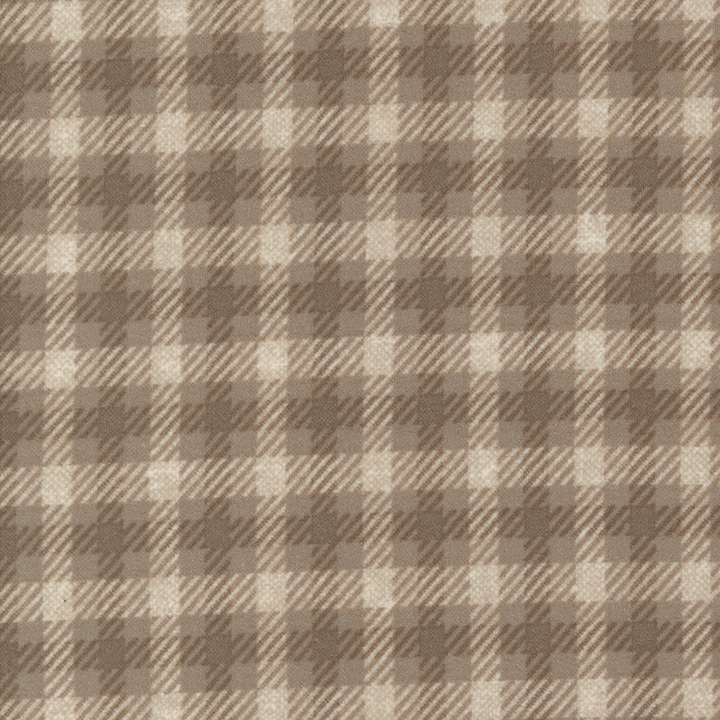 Farmhouse Flannels III - Square Plaid Cocoa Flannel Yardage