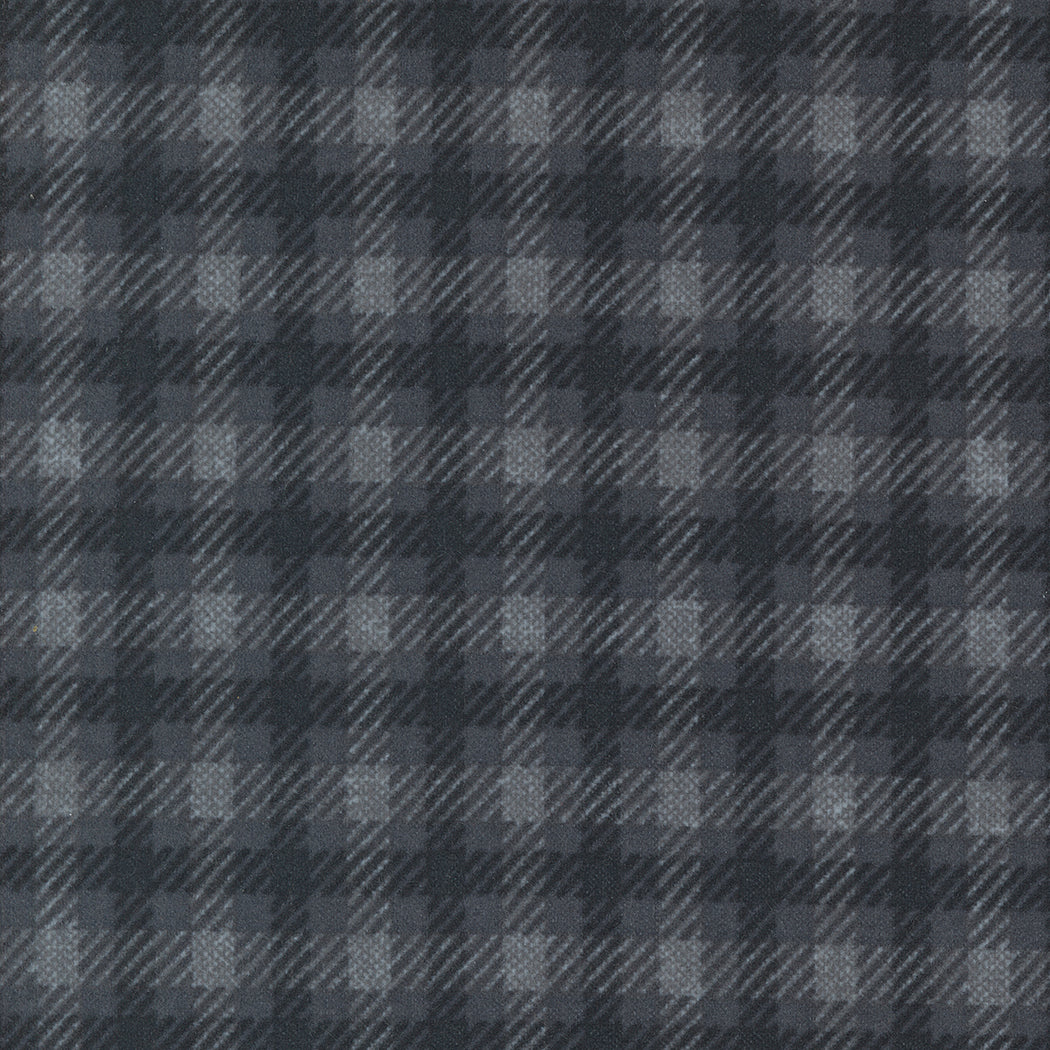 Farmhouse Flannels III - Square Plaid Black Top Road Flannel - Remnant
