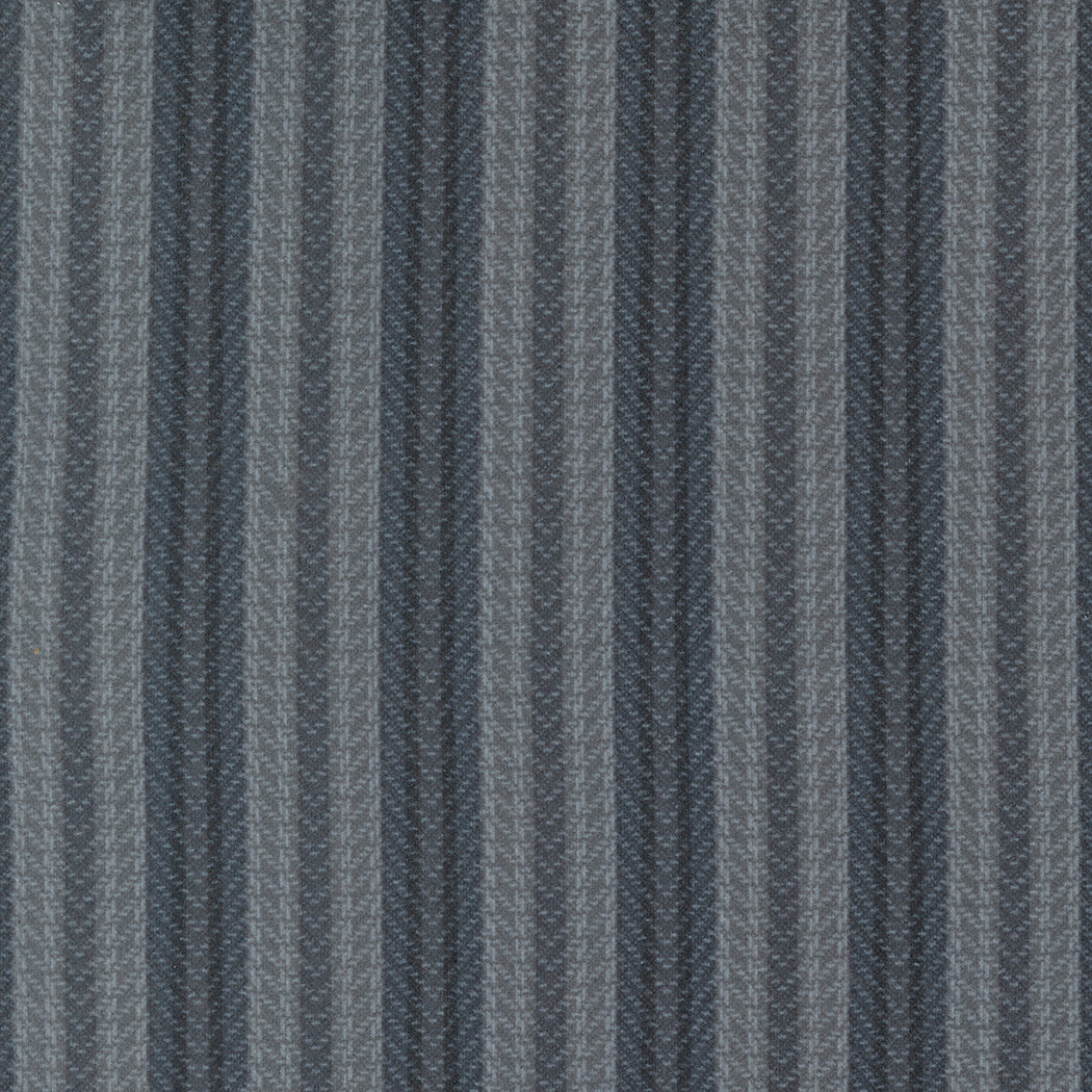 Farmhouse Flannels III - Blanket Stripes Graphite Flannel Yardage
