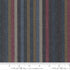 Lumberjack Stripe Brown flannel fabric by Primitive Gatherings for Moda Fabrics showing vertical stripes in brown, navy, and plum tones.
