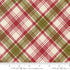 Chilly Christmas Plaid Red premium quilting cotton featuring a festive red, green, and ivory tartan plaid by Sweetwater for Moda Fabrics.