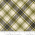 Chilly Christmas Plaid Pine premium quilting cotton featuring a pine green, charcoal, and ivory tartan plaid by Sweetwater for Moda Fabrics.