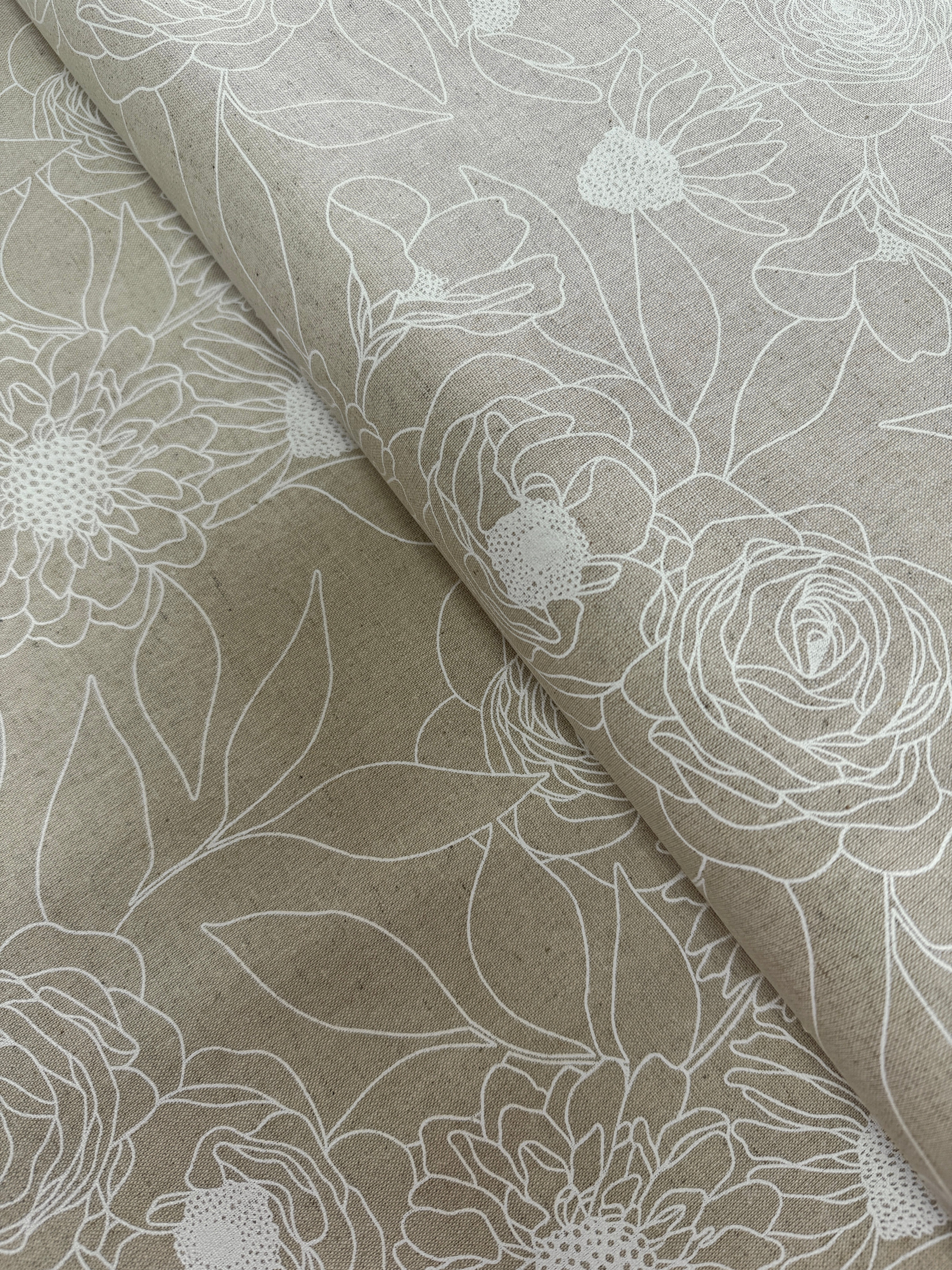 Botany Mochi Linen Paper - Florals Yardage