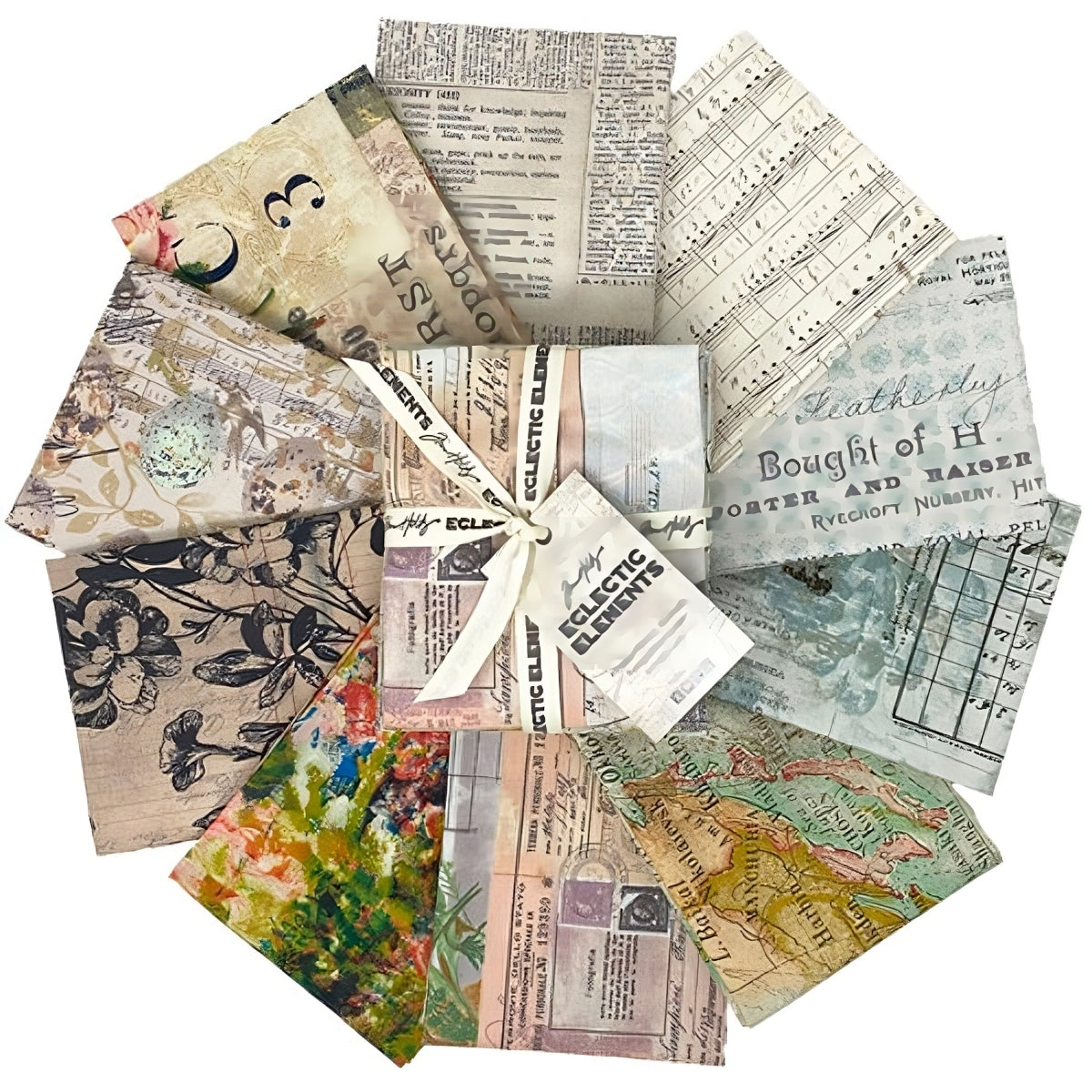 Tim Holtz Foundations Fat Quarter Bundle - 10 Fat Quarters