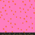 Starry Vivid Pink cotton fabric by Ruby Star Society with orange-red stars on a bright pink background.